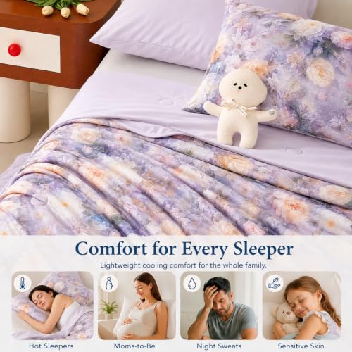Cubrecama reversible suave y ligero azul de 150x200cm para noches frescas 7