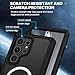 CENHUFO Magnetic Privacy for Samsung Galaxy S24 Ultra Case, Full Body Phone Case with Built-in Privacy Screen Protector and Camera Lens Cover, Anti Peep Shockproof Protective Clear Bumper - Black