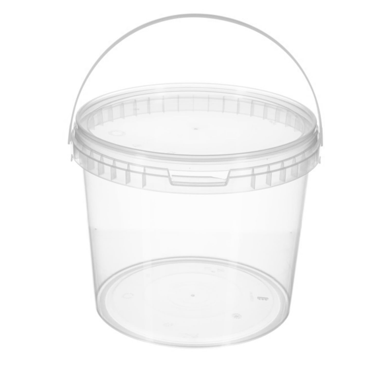 B2C Clear Plastic Storage Containers with Lids – Stackable, Durable & Reusable Tubs with Handles – Multi-Purpose Food, Pantry, Pet Feed & Household Organizer (100, Transparent, 5L)