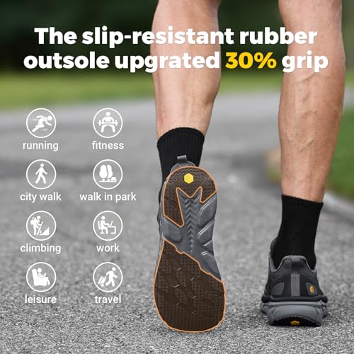 FitVille Wide Walking Shoes for Men Comfortable Lightweight Running Wide Toe Box Shoes for Men Non Slip Cushioned4