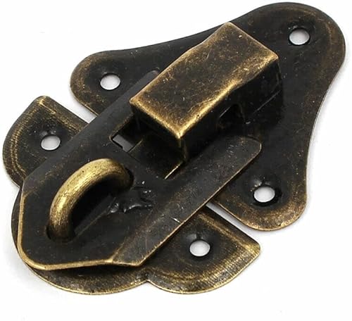 Piezas de herramientas Caja de herramientas Caja de joyas Pestillos de palanca Capturas Cerrojos Cerraduras Tono Bronce 1.969x1.378x0.315 in