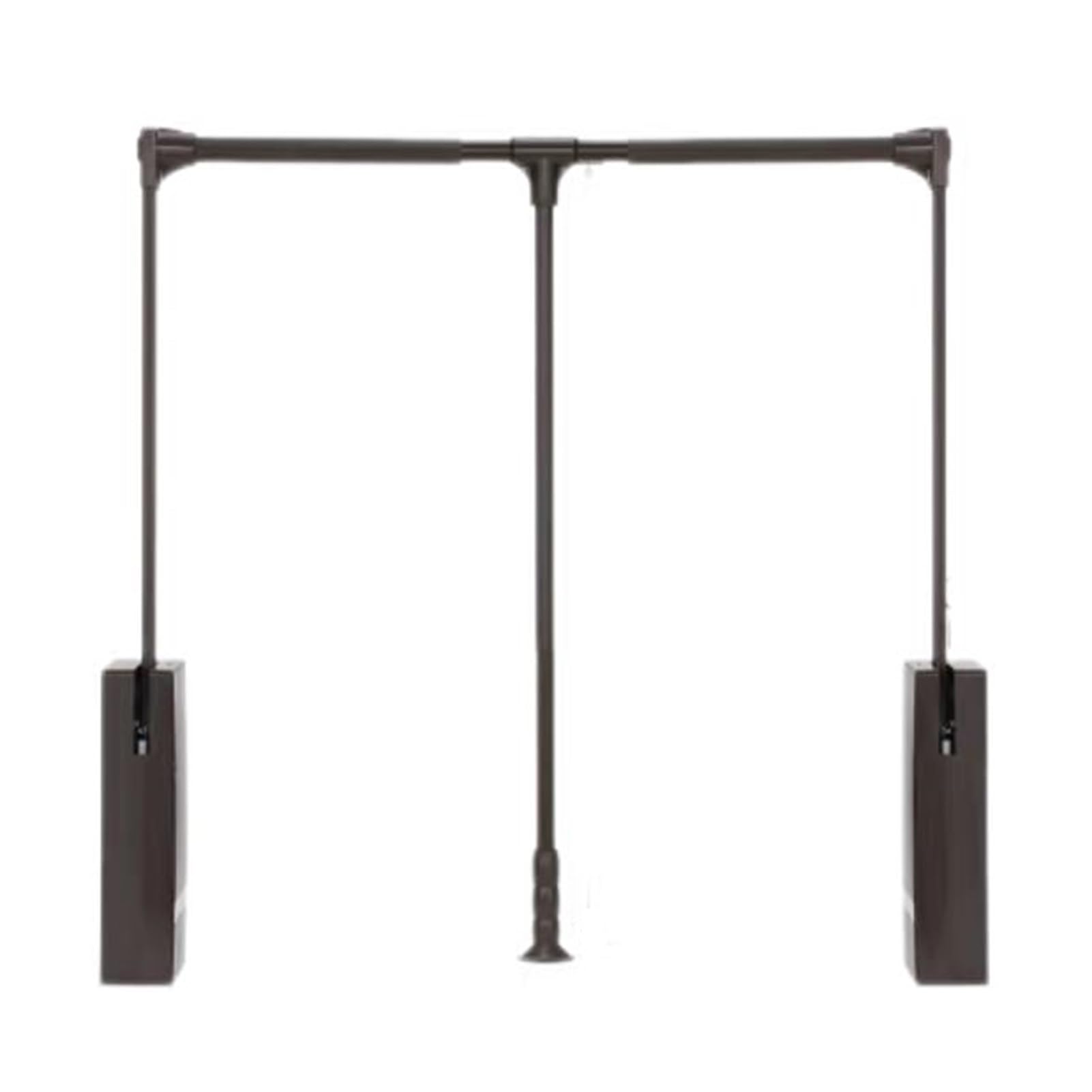 GTHTUHFD Adjustable Width Hydraulic Pad For Wardrobe Slide Rails, Space-Saving Organizer, 25Kg Load Capacity, 550-660Mm Brown-890-1200mm