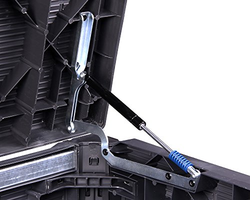 Ondis24 Rumba Kissenbox XXL Auflagenbox anthrazit 870 Liter Rattan Optik mit Gasdruckfedern ca. 146 x 82 x 86 (H) cm – Bild 6