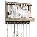 Rustic Wall Mounted Jewelry Organizer - Bracelet and Earring Holder, Wooden Shelf with Drawers - Decorative Shelves for Bedroom, Necklace Organizers and Hanging Storage for Home Decor