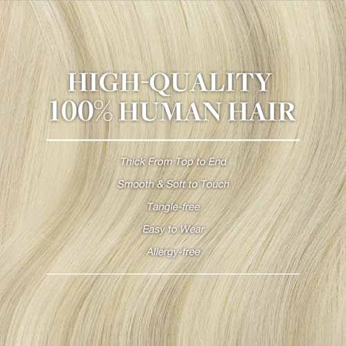 Image of GOO GOO Clip in Hair Extensions Real Human Hair Blonde Remy Extensions