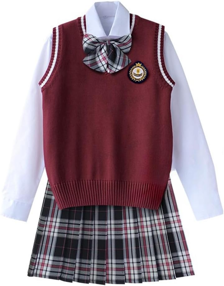 Japanese High School Girl Uniform Students JK Sweater Vest Outfits Female Choir Uniform for Back to School Party