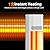 BIESQYA Outdoor Patio Heater with 9 Heat Levels,Space Heater for Garage Backyard Room Indoor,1500W Fast Electric Infrared Heater with Remote Control,9H Timers,Waterproof,Child Lock,White Large