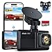 WiFi/WLAN günstig Kaufen-abask Dashcam Auto Vorne Hinten, Echtes 4K WiFi Autokamera 320 Grad mit 64GB Karte, Eingebaute Anzeige 3'', Dashcam mit Rückwärtsgang-Hilfe,Parküberwachung, Nachtsicht, G-Sensor,Schleifenaufzeichnung