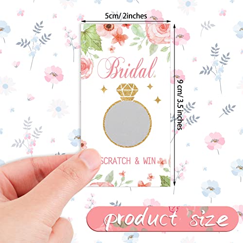 Minatee 60 Pieces Bridal Shower Scratch off Game Bridal Raffle Lottery Tickets Bridal Shower Favors Bridal Shower Decor Wedding Shower Games Bridal Shower Scratch off Cards for Wedding Party - Thumbnail 2