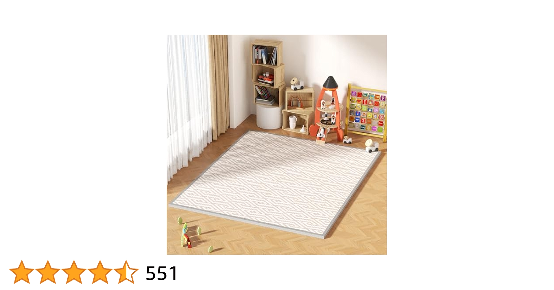 【GruFini】プレイマット 赤ちゃん 折りたたみ ひし形　200×180×2 Amazon.co.jp: GruFini プレイマット 赤ちゃん 折りたたみ 200