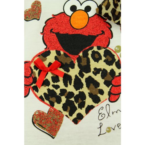 Sesame St Baby Girls' Elmo 2 Piece Print Long Sleeve Legging Set2