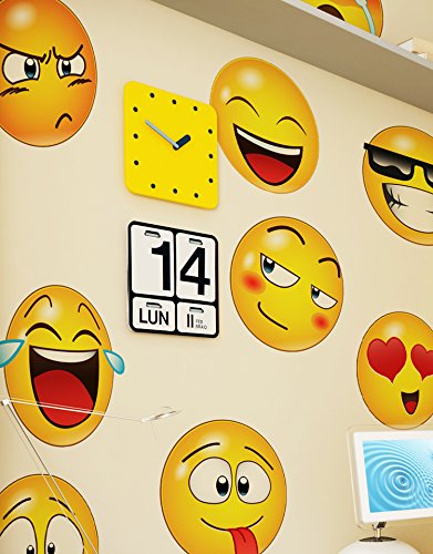 Emoji Icons Faces Wall Stickers Decal #6052 (10in X 10in Emoji Faces)