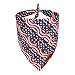 PTDECOR American Flag Dog Bandana, Striped Stars Flag 4th of July Pet Scarf, Premium Durable Fabric, Adjustable Triangle Patriotic Bandanas for Small Dogs Pets (Small)
