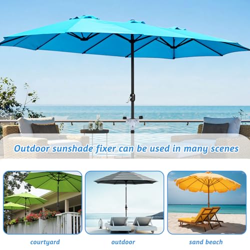 Griwuut Uchwyt na parasol, poręcz balkonowa, uchwyt na parasol, odpowiedni dla maksymalnej szerokości 5 cm, uchwyt na parasol, wytrzymały uchwyt na parasol balkonowy z regulowanym zaciskiem, do ogrodu