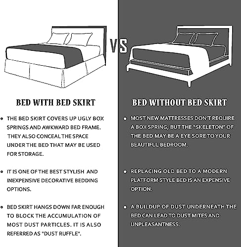 Legacy Decor Bed Skirt Dust Ruffle 100% Brushed Microfiber with 14” Drop Queen Size Khaki Color