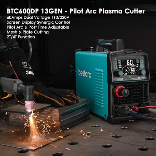 BTC600DP 13th Gen Digital Plasma Cutter with Pilot Arc and Air Sensor Technology, 60 Amps, 110/220V