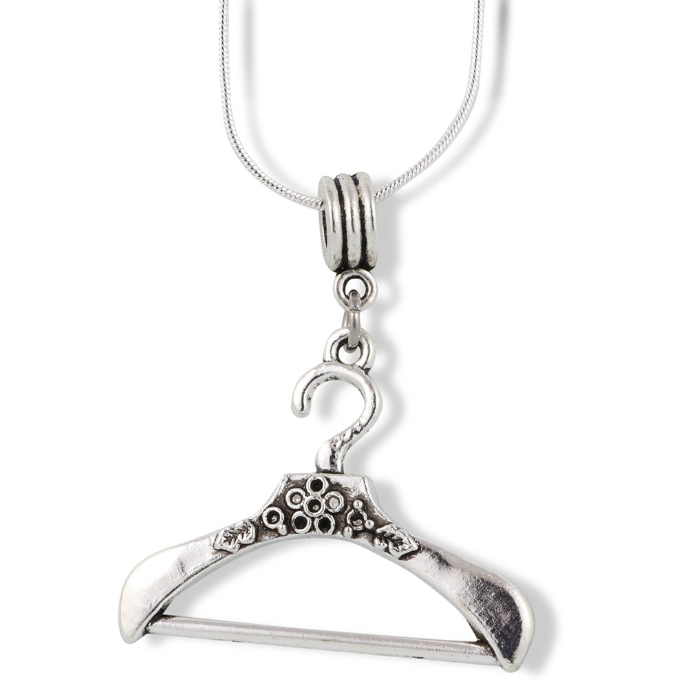 Emerald Park JewelryFashion Clothing Hanger Charm Snake Chain Necklace