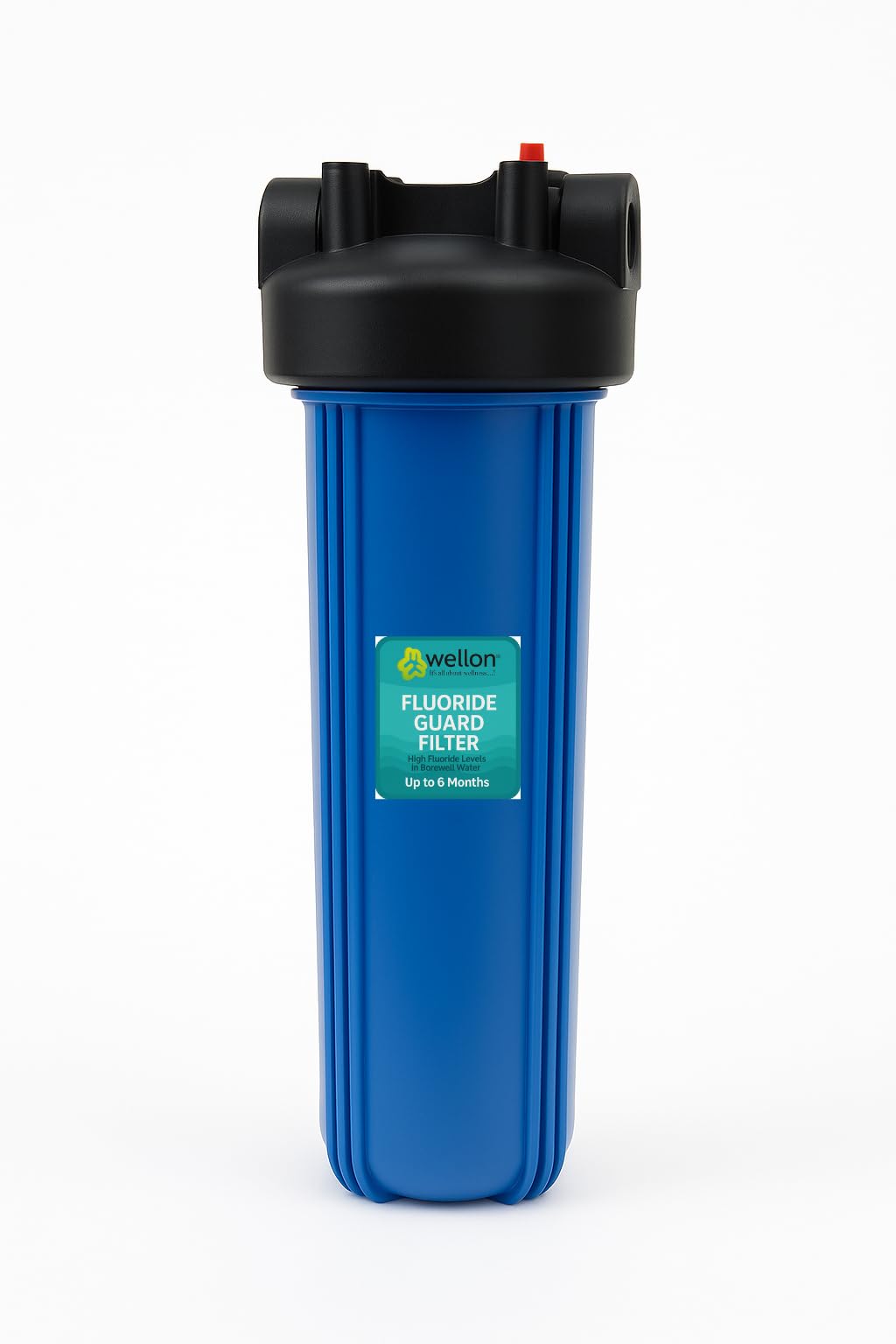 Wellon Fluoride Guard Filter – 20 Inch Big Blue Cartridge for High Fluoride Removal from Borewell Water – Whole House Water Filter – Up to 6 Months Lifespan-image-24