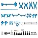 Upgrade kit di parti del braccio della sospensione e sedile anteriore/posteriore, attraente kit di pezzi di ricambio per l'aggiornamento dell'auto Rc, per WLtoys A959 A969 A979 K929 1/18 RC Car (blu)