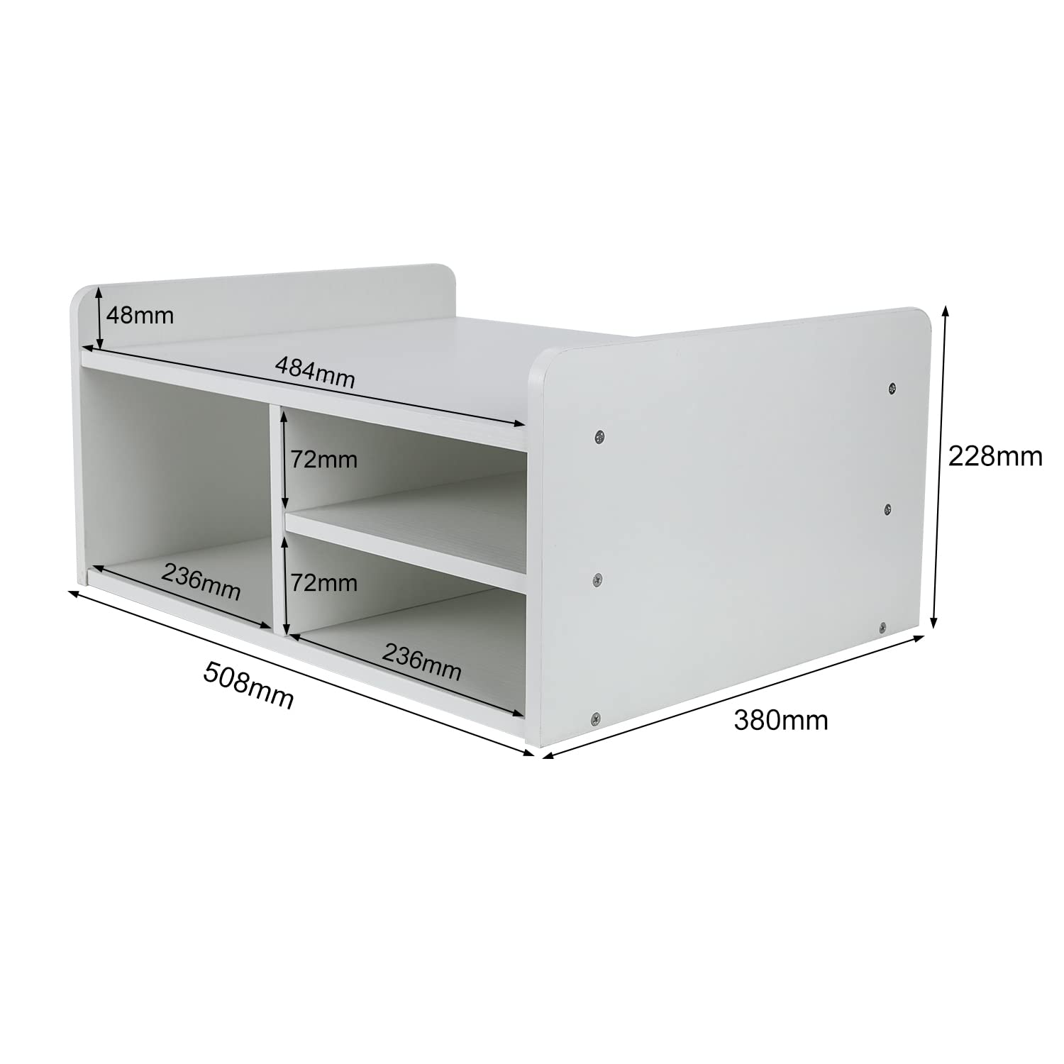 Esenlong Desktop Printer Stand Houder, 2 Tier Multifunctionele