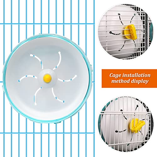 Hamster Flying Saucer Silent Running Exercise Wheel, 8.3" Quiet Hamster Exercise Wheel Spinner With 180Ml Water Bottle For Hamsters Gerbils Mice #TOP1