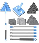 CALBEAU Wall Cleaner Mop with Long Handle 86 Inches, 4-in-1 Ceiling Cleaning Tool Duster with 8 R...