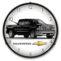 Chevrolet Silverado Black LED Wall Clock, Retro/Vintage, Lighted, 14 inch Chevrolet Silverado Black LED Wall Clock, Retro/Vintage, Lighted, 14 inch product image