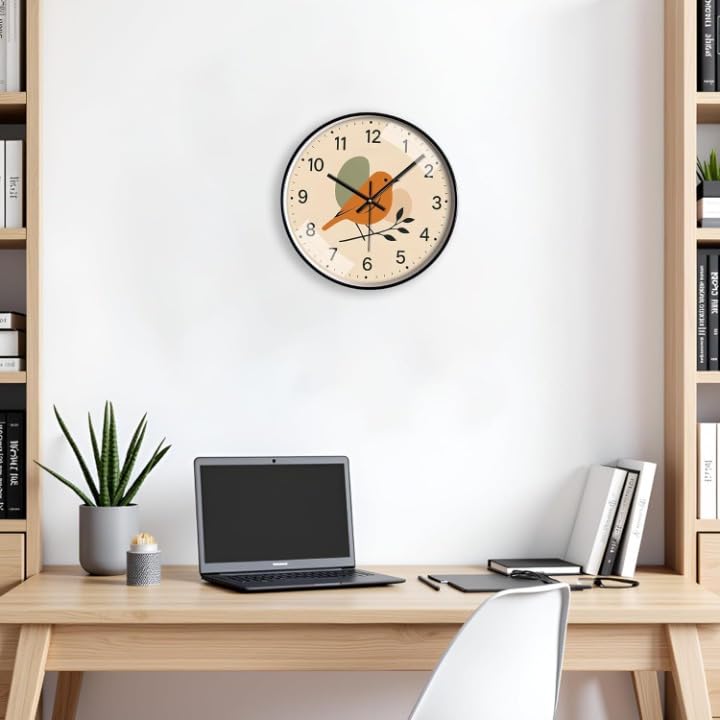 Image of TEKCOOL Wall Clock 12 inch Silent Quartz Decorative Wall Clock Non-Ticking Classic Digital Clock Battery Operated Round Easy to Read Handheld Complete Home /Kitchen /Bedroom(410);