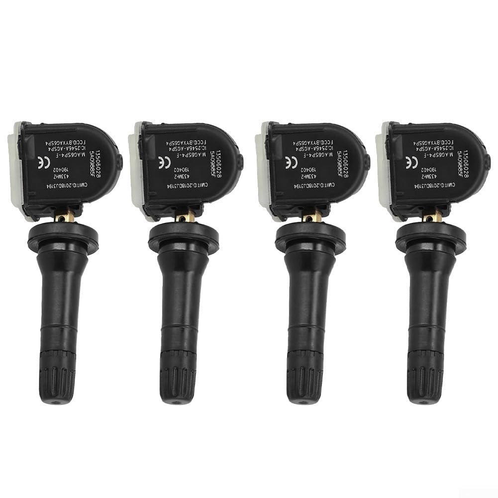Sensor de monitor de presión de neumáticos para Opel TPMS de repuesto, sensor de presión de neumáticos, prevención de fugas de neumáticos, compatible con Adam Ampera Astra 2012 2017 (4 piezas)