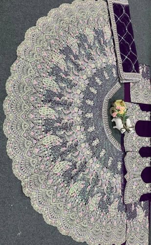 Image of Lehenga choli For Womens and Girls Soft Butterfly Net Lehenga Choli with Coding Sequins Work Dupatta | Semi Stitched Designer Ethnic Set