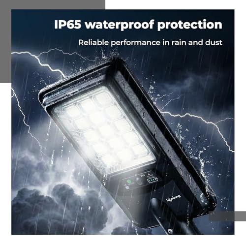 Image of Lifelong 140 W Solar Light for Outdoor Garden | 10000 mAh Waterproof Wall Light with Remote| Street Light with 2000 Lumens | Motion Sensor | Energy Saving for Home| Ideal for Gate, Yard & Pillar etc