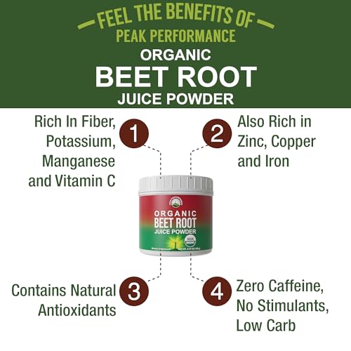 image for Peak Performance Organic Beet Root Powder - Ultra High Purity Super Fo