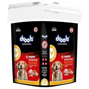 Drools Puppy Dry Dog Food Chicken and Egg Inside Container 5kg Pack