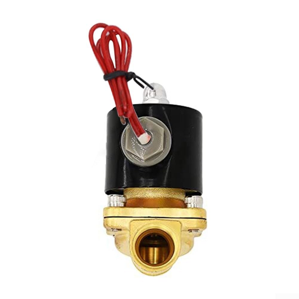 1/2 "PT AC 110V Latón Electroválvula Eléctrica, 2-Posición 2-Way Direct-Acting N/C Diseño Para Agua, Aire Y Gas Flow Control, Modelo 2W-160-15 Con Núcleo De Bobina De Cobre Puro