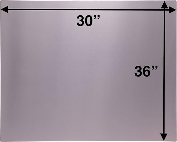 Stainless Steel Backsplash, 36 X 30, Flat Panel