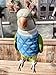 FORZENA Bird Clothes - Cotton Sweater Bird Flight Suit for Parrots African Greys Parakeet Cockatiel Sun Conure Christmas Party Birthday Cosplay Photo Gift Parrot Apparel Bird Supplies (L,Blue Plaid)