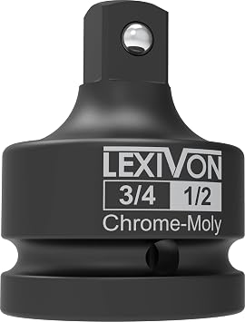 LEXIVON 3/4-Inch Impact Socket Adapter, 3/4" Female x 1/2" Male Reducer | Chrome-Molybdenum alloy steel = Fully Impact Rated LX-402