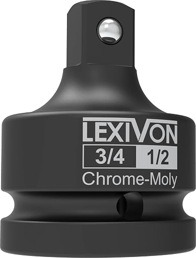 LEXIVON 3/4-Inch Impact Socket Adapter, 3/4" Female x 1/2" Male Reducer | Chrome-Molybdenum alloy steel = Fully Impact Rated (LX-402)