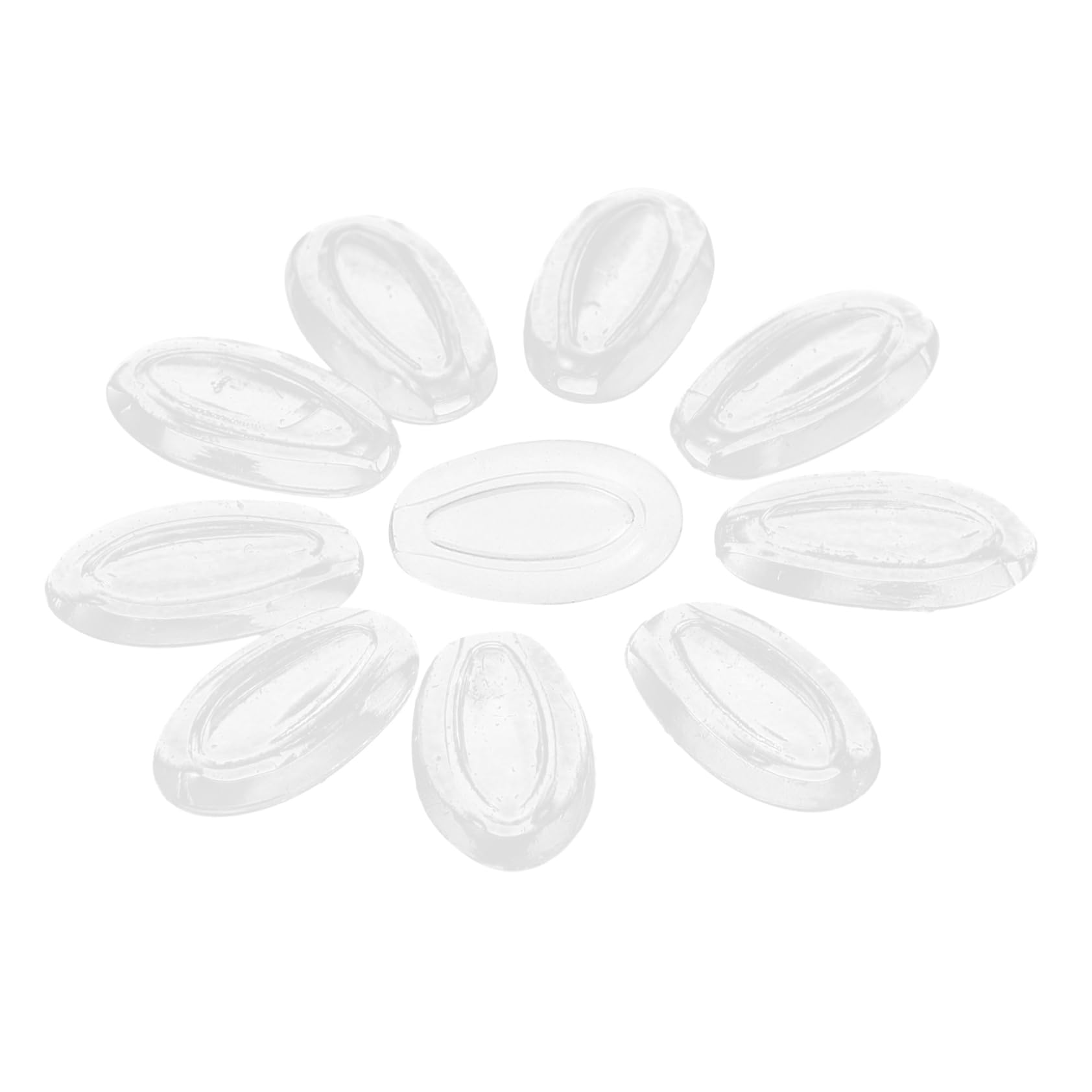 Mobestech10 Pairs Glasses Nose Pads Glasses Nose Cushion Nose Pads for Frames Nose Pads Replacement Kit Air Chamber Nose Pads Bazoo Holds Nose Pad Nose Parts Silica Gel Half Moon Sunglasses