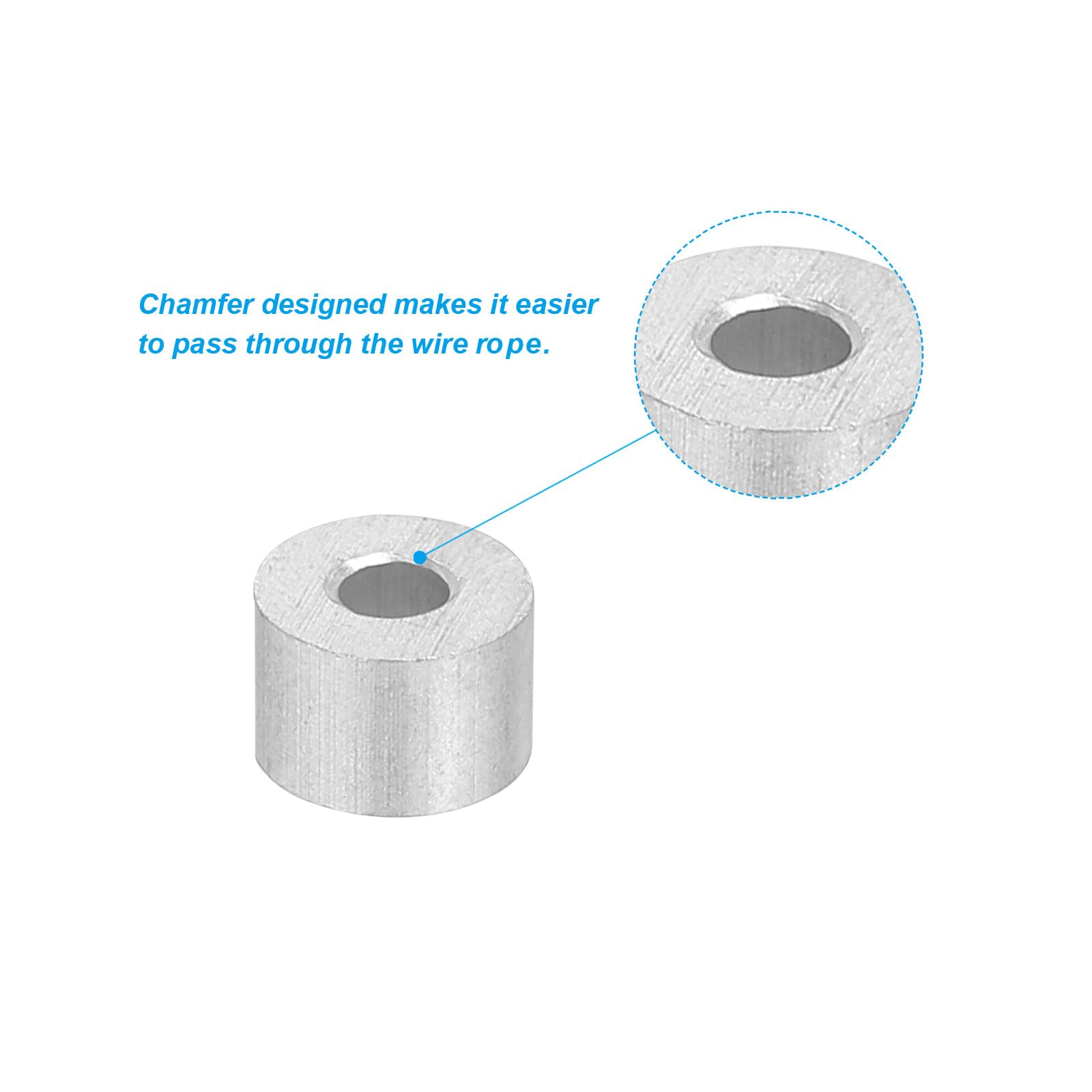 PATIKIL 3/32" /2,5 Mm Fil Corde Sertissage Boucle Manchon, 25 Paquet Cuivre Simple Ovale Trou Câble Crimps Pour Fil Corde Câble Ferrule, Doré