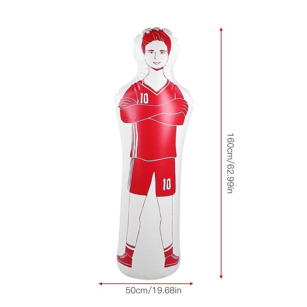 VBESTLIFE Mannequin D'Entraînement de Football, 40 X 160 Cm Mannequin de Football Gonflable Mur de Défenseur de Coup Franc de Gardien de But pour L'entraînement de Défens