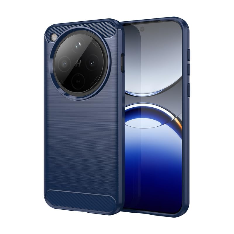 Image of SkyTree Case Compatible with Oppo Find X8 5G, Perfect Fitting Hybrid Edge to Edge Side Protection Carbon Fiber Back Cover for Oppo Find X8 5G - Blue
