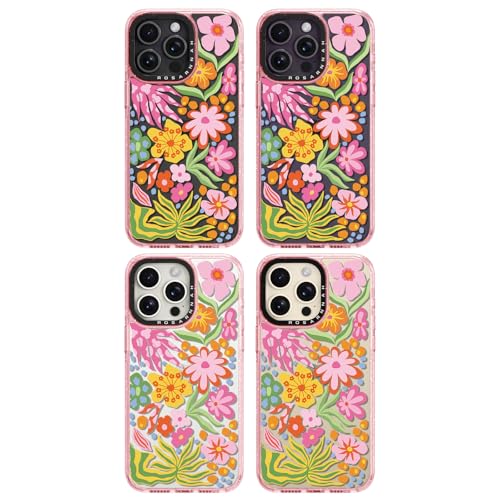 Coque iPhone 14 Pro Max motif passiflore rose en soirée - 7