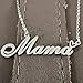 AQGS Luke Custom Name Necklace Customized Personalized Plated Name Necklace for Mother Daughter Friendship Women Valentine's Day Christmas Birthday New Year Silver