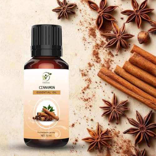Image of VIRTUAL Cinnamon Bark Essential Oil 15ml Pure Natural Therapeutic Grade Aromatherapy Oil for Diffuser Skin Care Candle Soap Bath Bomb DIY Use