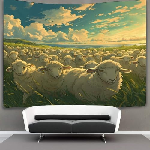 Tapisserie murale effet 3D grand format 180cmx230cm en tissu lavable - 3