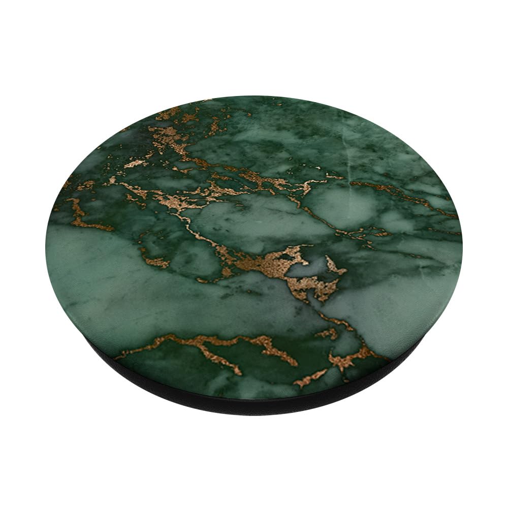 Elegant Jade Green Pattern And Dark Forest Green PopSockets Adhesive PopGrip - View #9