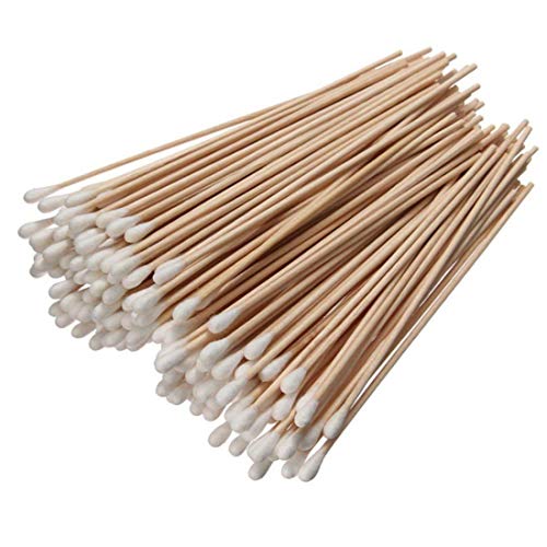 200pcs Long Manche En Bois-coton-applicateur Coton-tige Bâtonnets D'ouate Bâtonnets D'ouate En Bambou Avec Bouts Épais Bâtonnets D'ouate Longs Bâtonnets D'ouate Manche En Bois