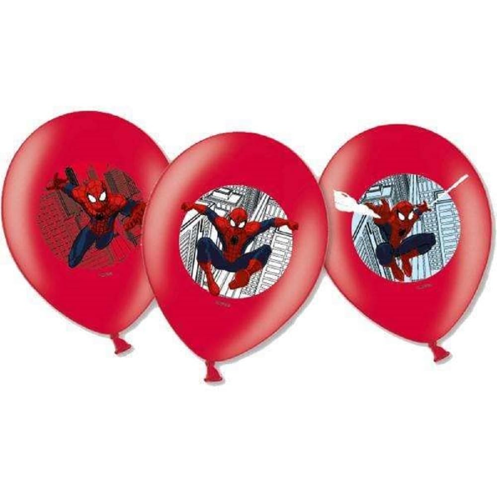 Ballons De Fête Spider-Man - Lot De 16 En Latex Rouge, Bleu, Noir Avec Toiles D'araignée, Pour Anniversaire Enfant à Partir De 5 Ans
