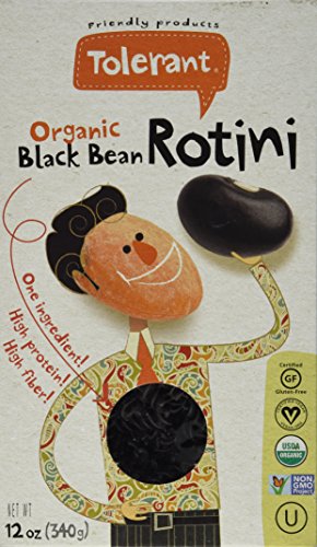 Tolerant Foods Organic Black Bean Pasta-Rotini-12 oz